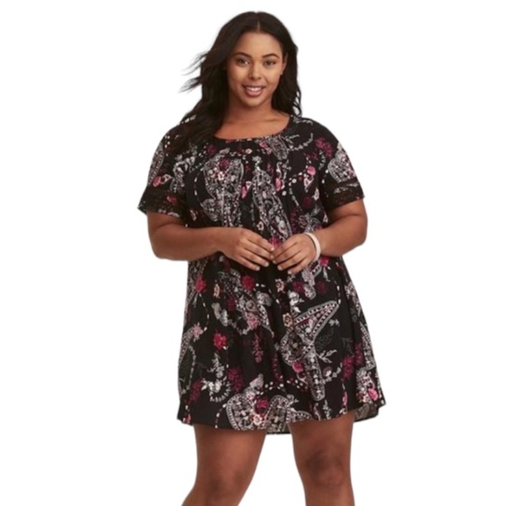 Torrid🦎Mini Challis Trapeze Dress🌵